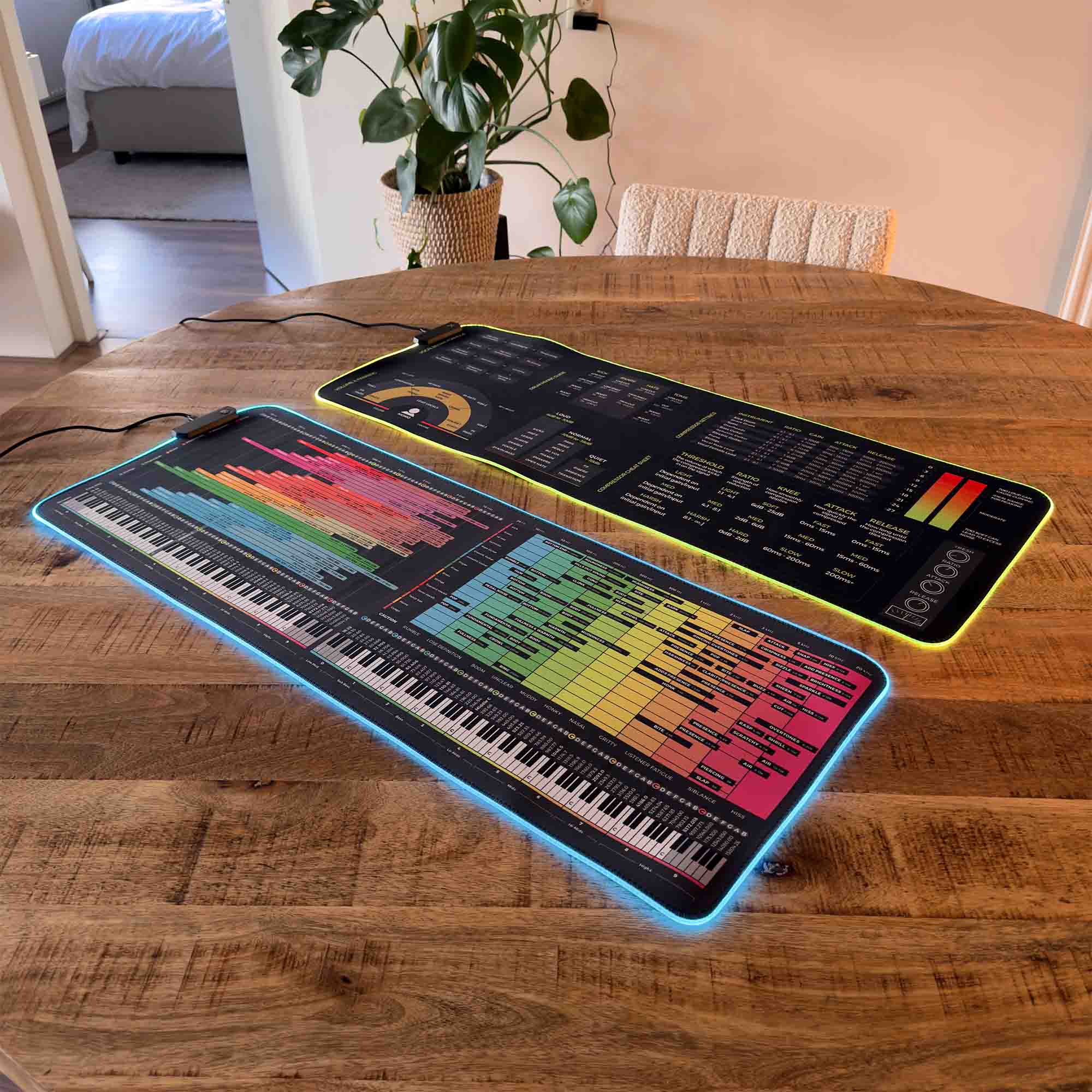 Mixing Mastering + EQ Instrument Frequency Chart Bundle - Musiciangoods