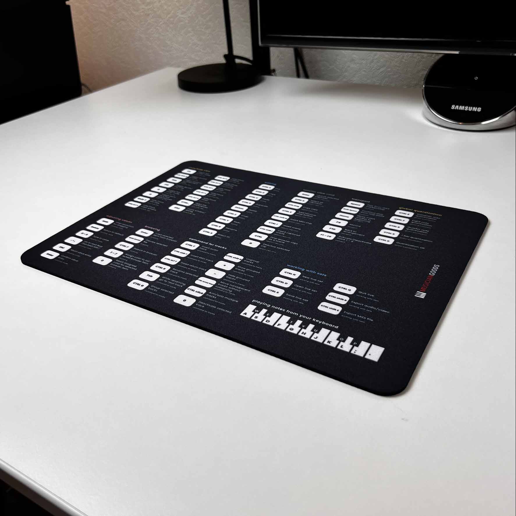 Ableton Live Keyboard Shortcuts Mousepad - Musiciangoods