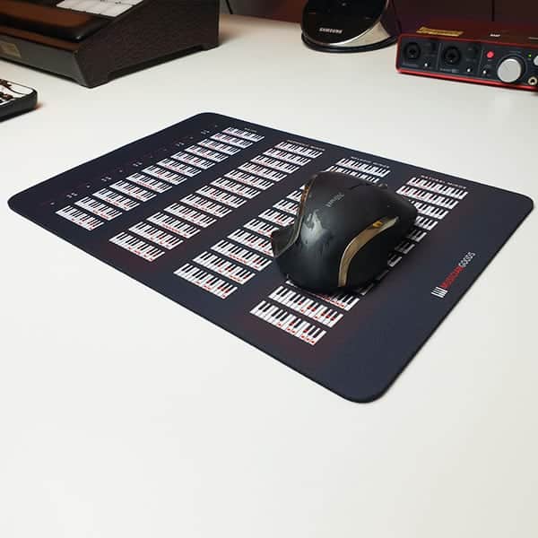 Piano Scales Chart Mousepad - Musiciangoods