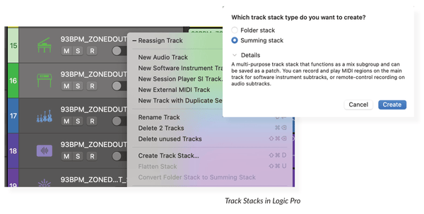 Track Stacks in Mixing, Simplified