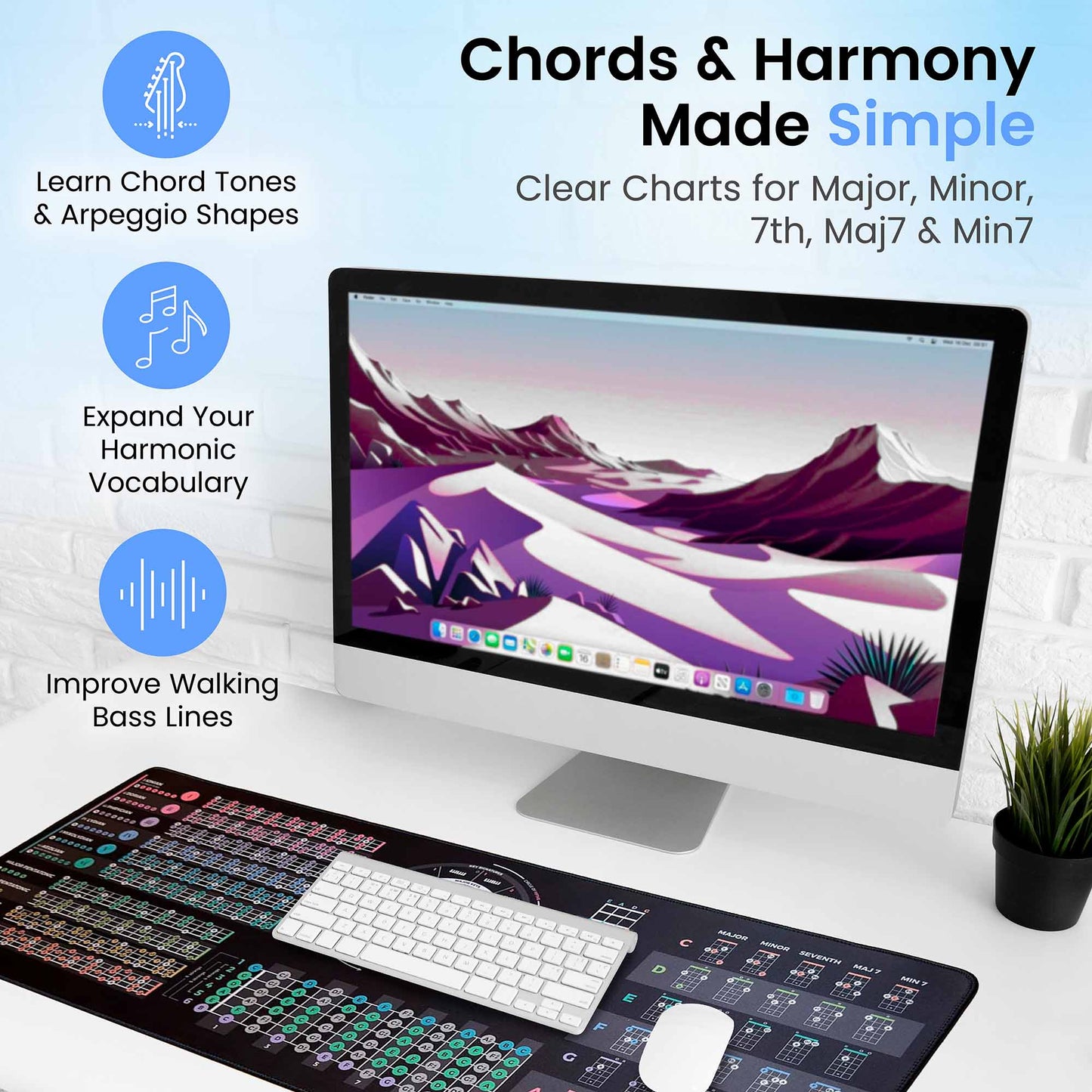 Bass Guitar Theory Cheat Sheet Mousepad