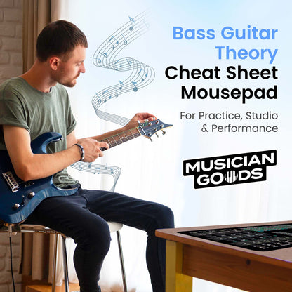 Bass Guitar Theory Cheat Sheet Mousepad