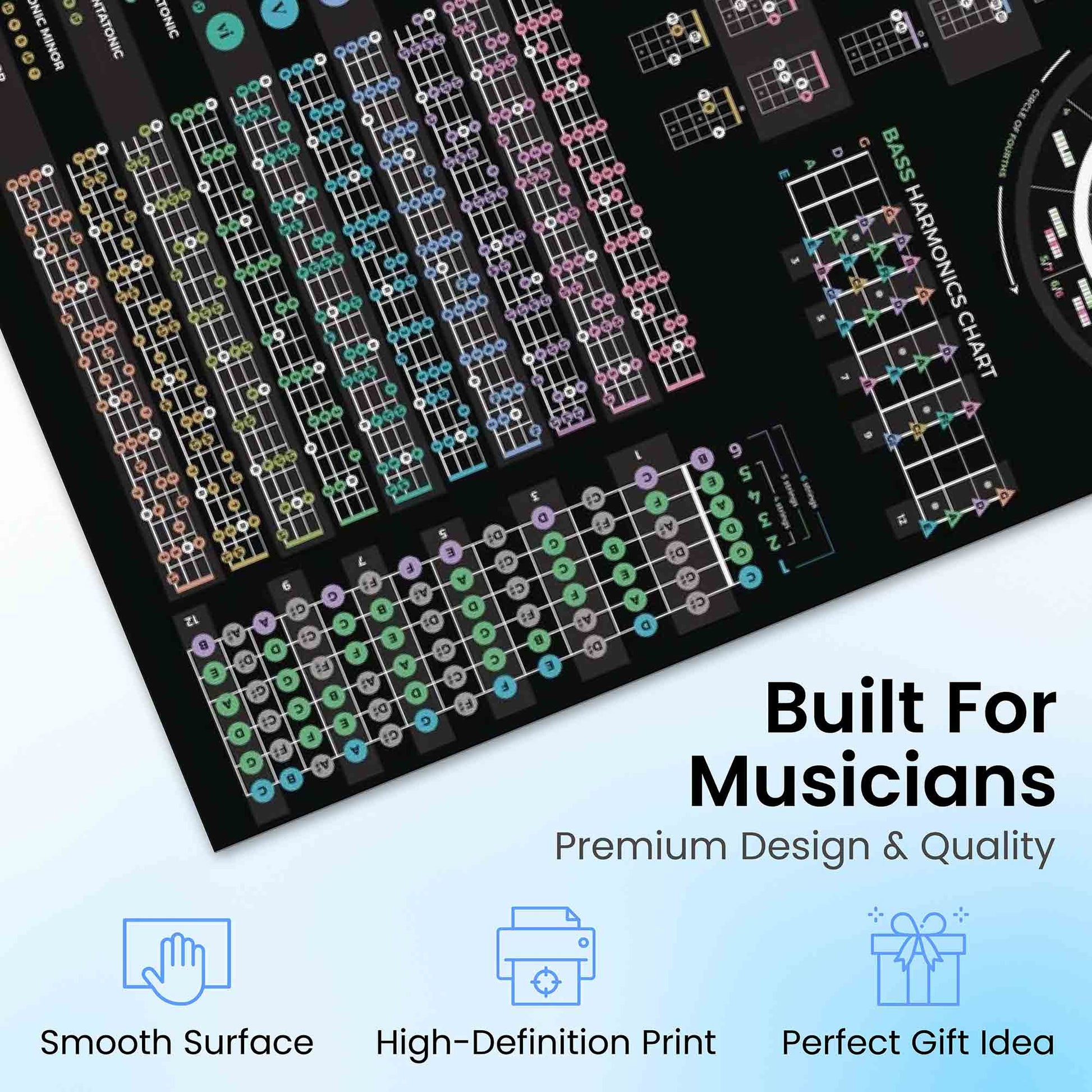 Bass Guitar Theory Poster - Musiciangoods