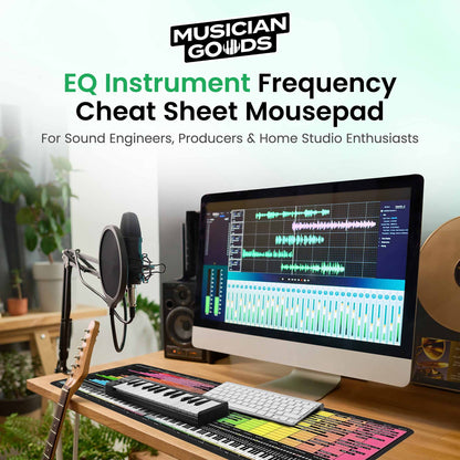 EQ Instrument Frequency Cheat Sheet Mousepad - Musiciangoods