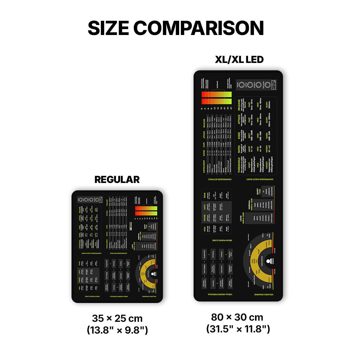 Mixing Mastering Cheat Sheet Mousepad - Musiciangoods