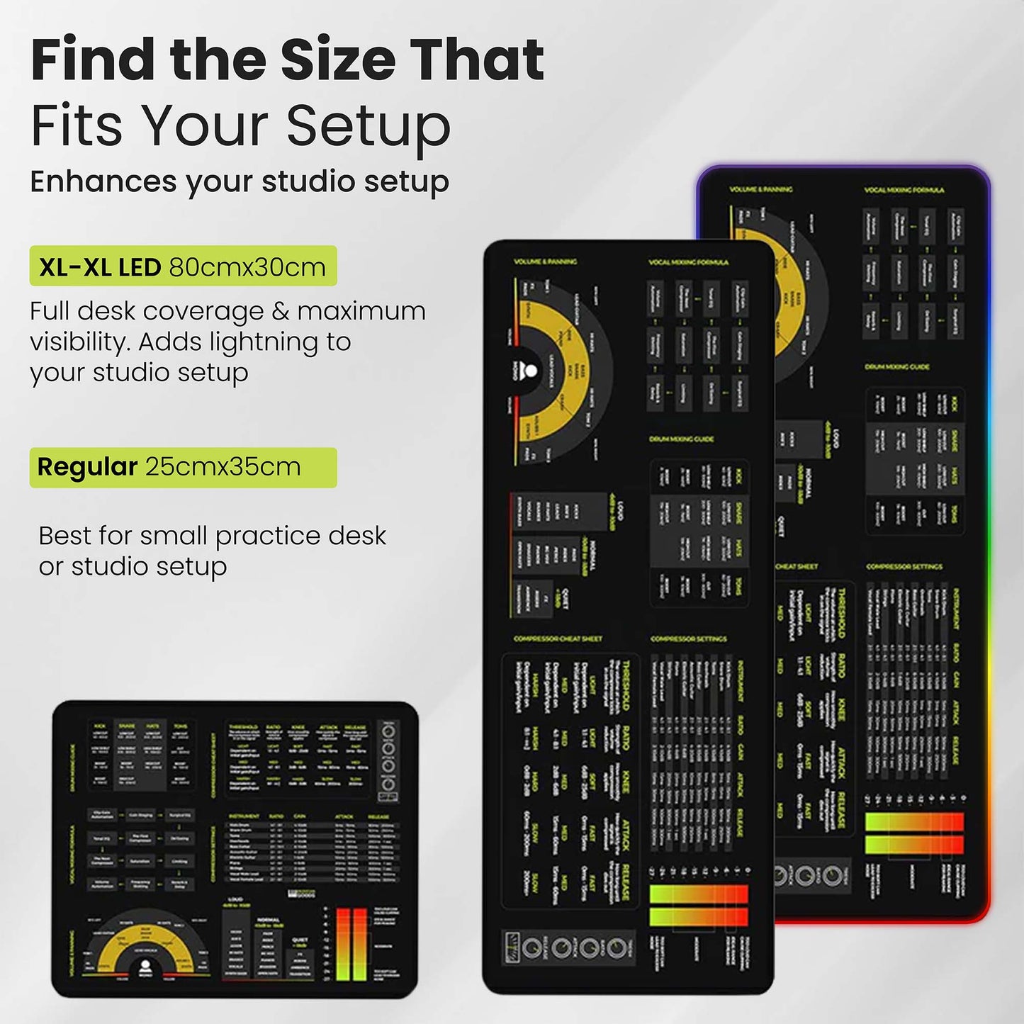Mixing Mastering Cheat Sheet Mousepad