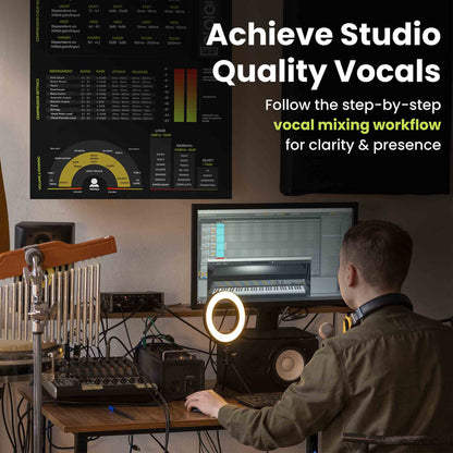 Mixing Mastering Cheat Sheet Poster - Musiciangoods