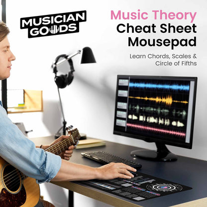 Music Theory Cheat Sheet Mousepad - Musiciangoods
