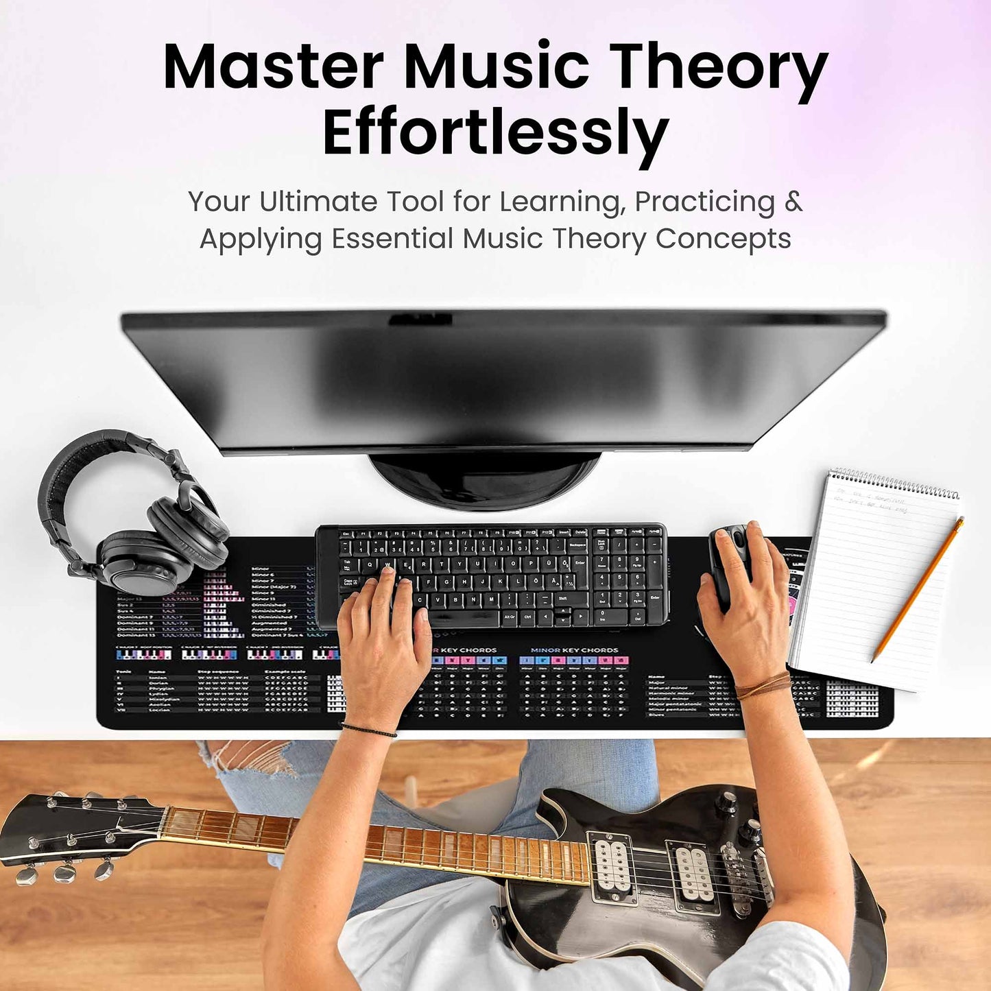 Music Theory Cheat Sheet Mousepad - Musiciangoods