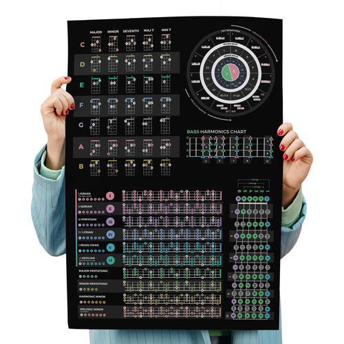 Bass Guitar Theory Poster - Musiciangoods