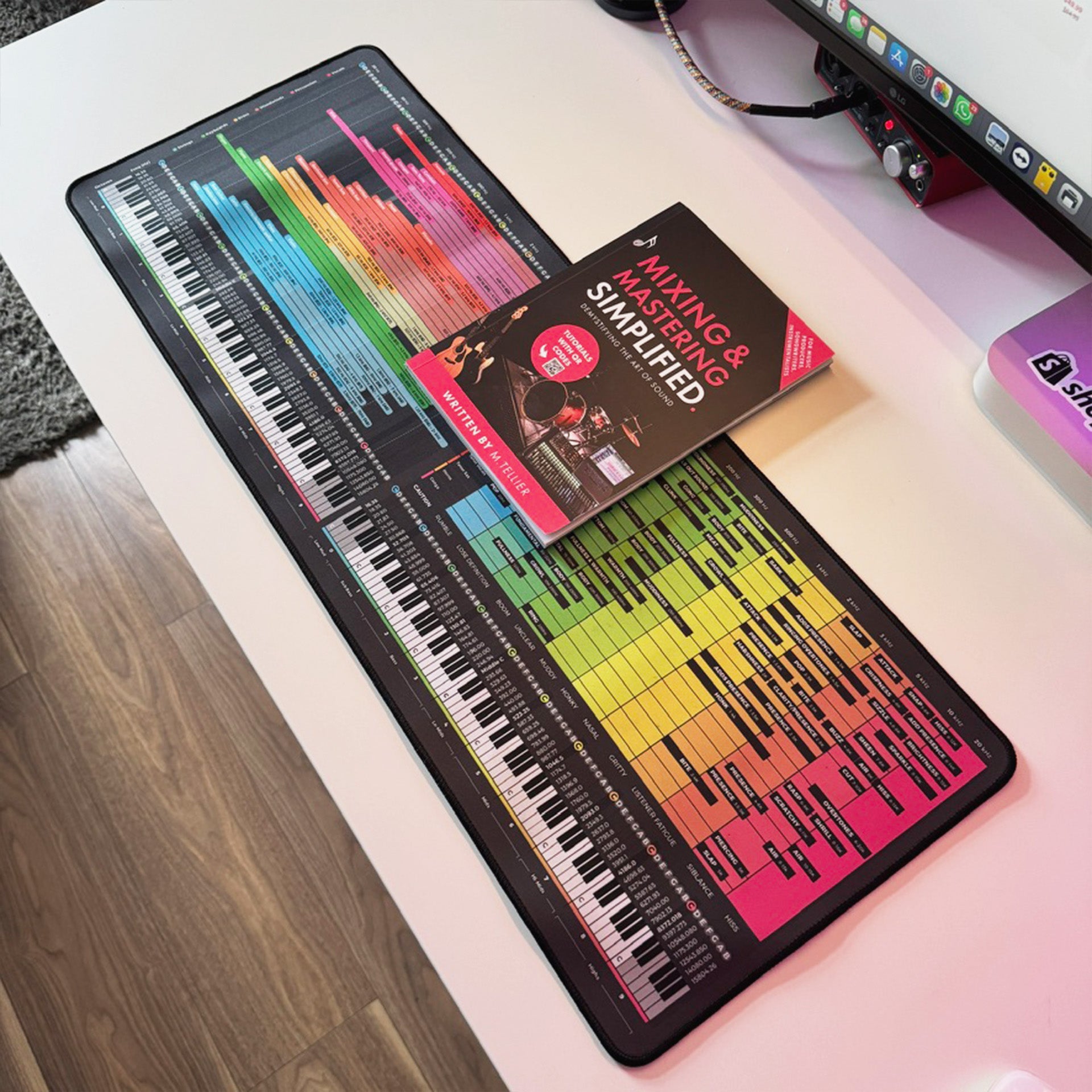 Mixing Mastering Simplified + Instrument Frequency Chart Mousepad Bundle (Pre-Order)