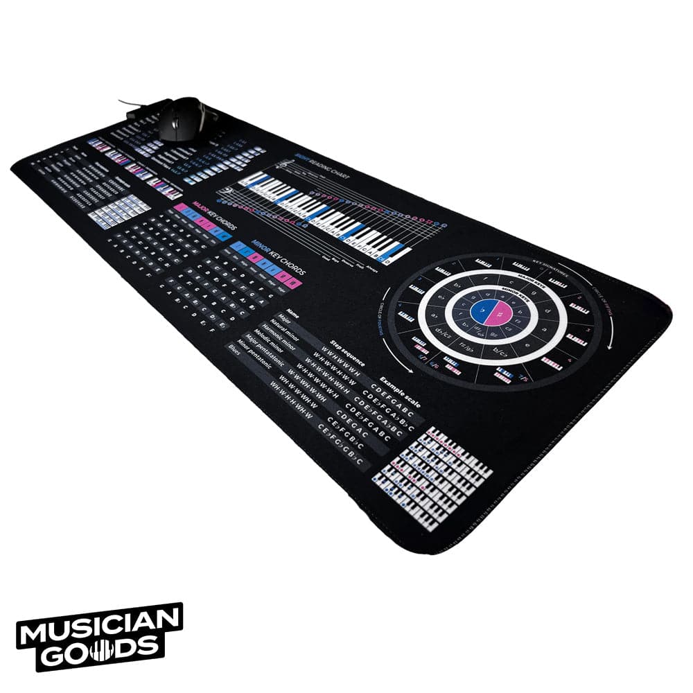 Music Theory Cheat Sheet Mousepad - Musiciangoods