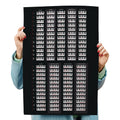 Klavier-Tonleitern und Akkorde Diagramm Poster Schwarz