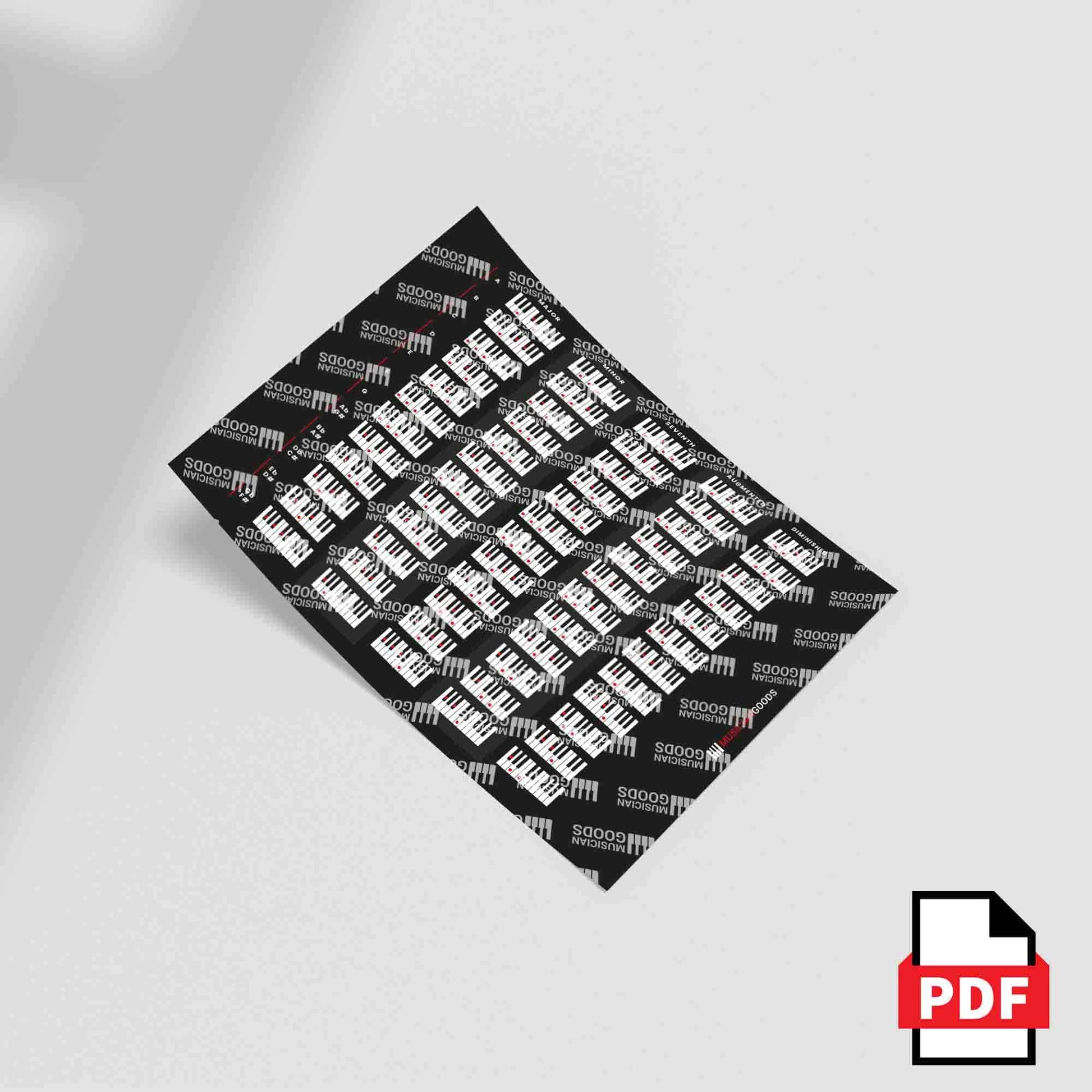 Piano Chords Chart PDF - Musiciangoods