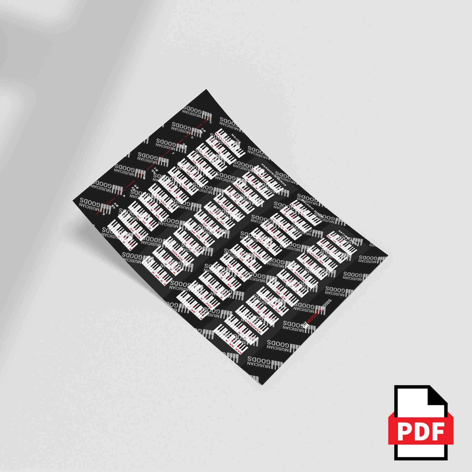 Piano Scales Chart (PDF File) - Musiciangoods