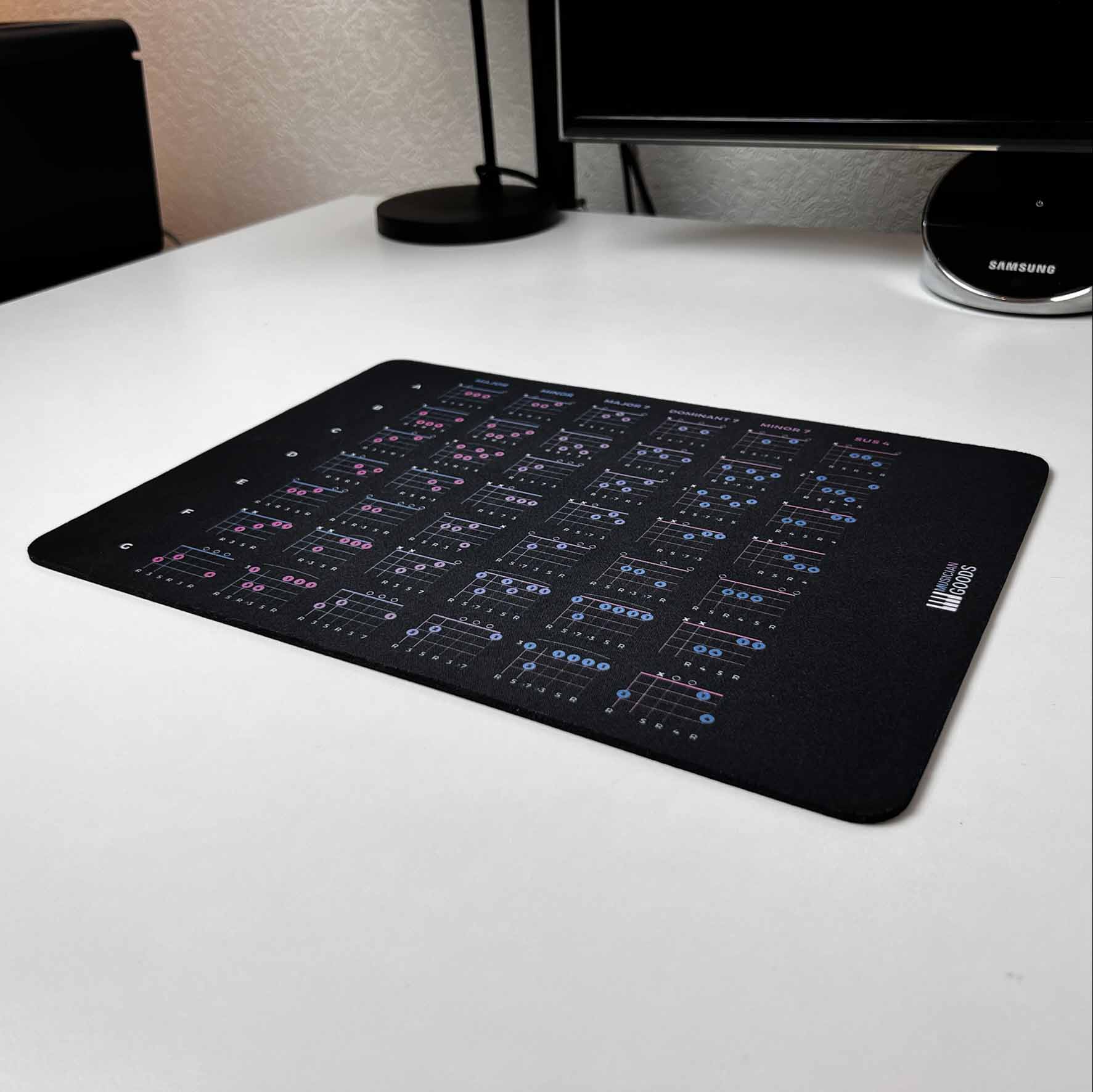 Guitar Chords Chart Mousepad - Musiciangoods