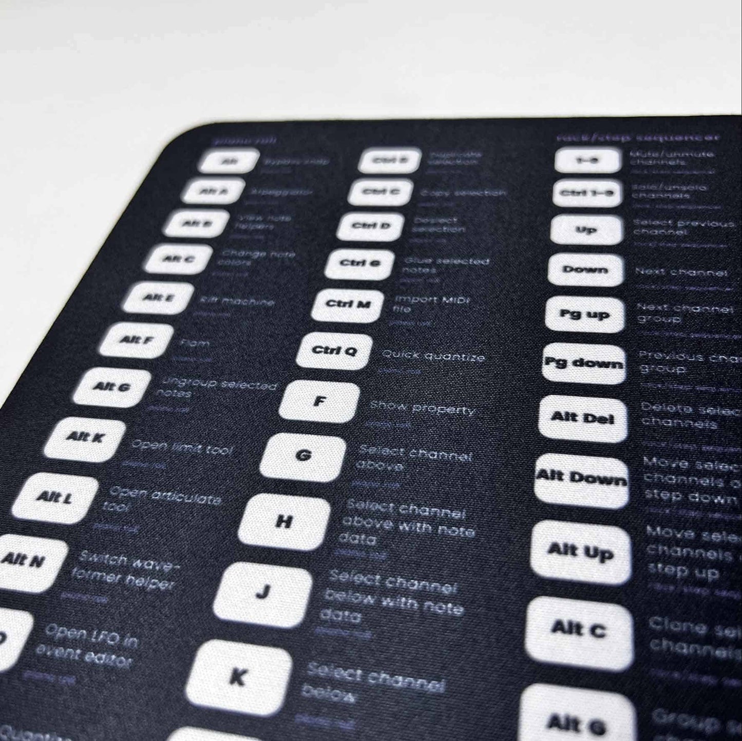 FL Studio Keyboard Shortcuts Mousepad - Musiciangoods