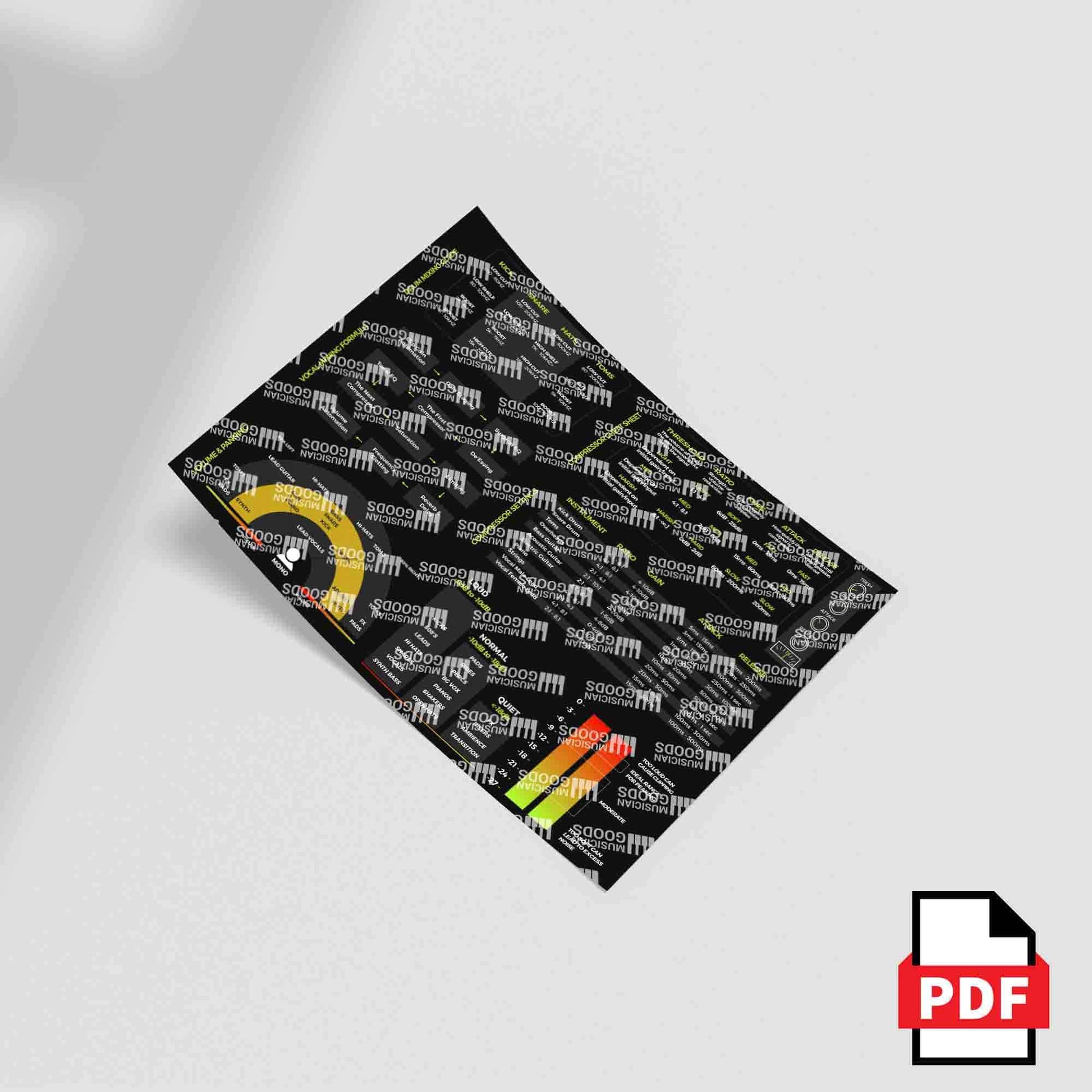 Mixing Mastering Cheat Sheet (PDF file) - Musiciangoods