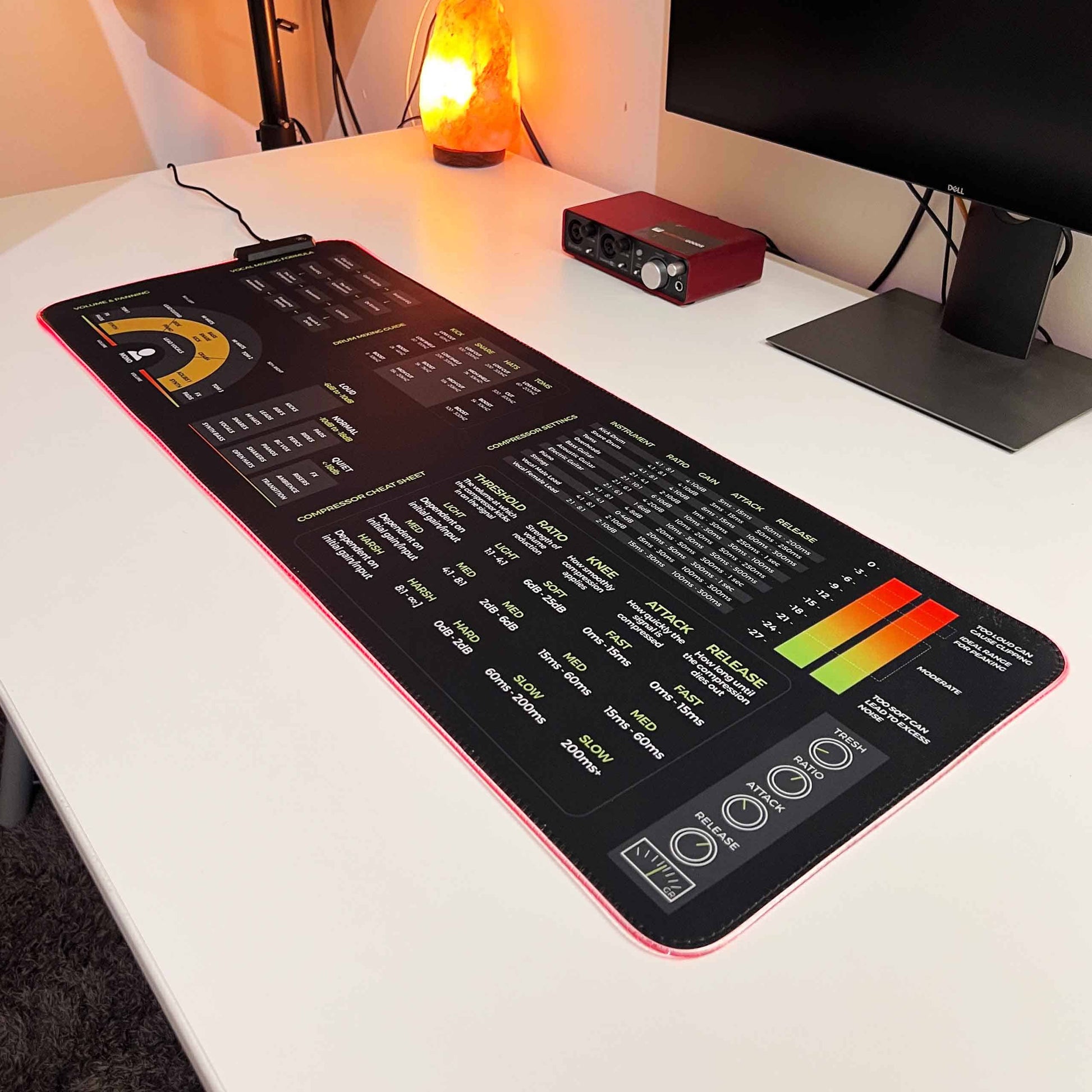 Mixing Mastering Cheat Sheet Mousepad - Musiciangoods