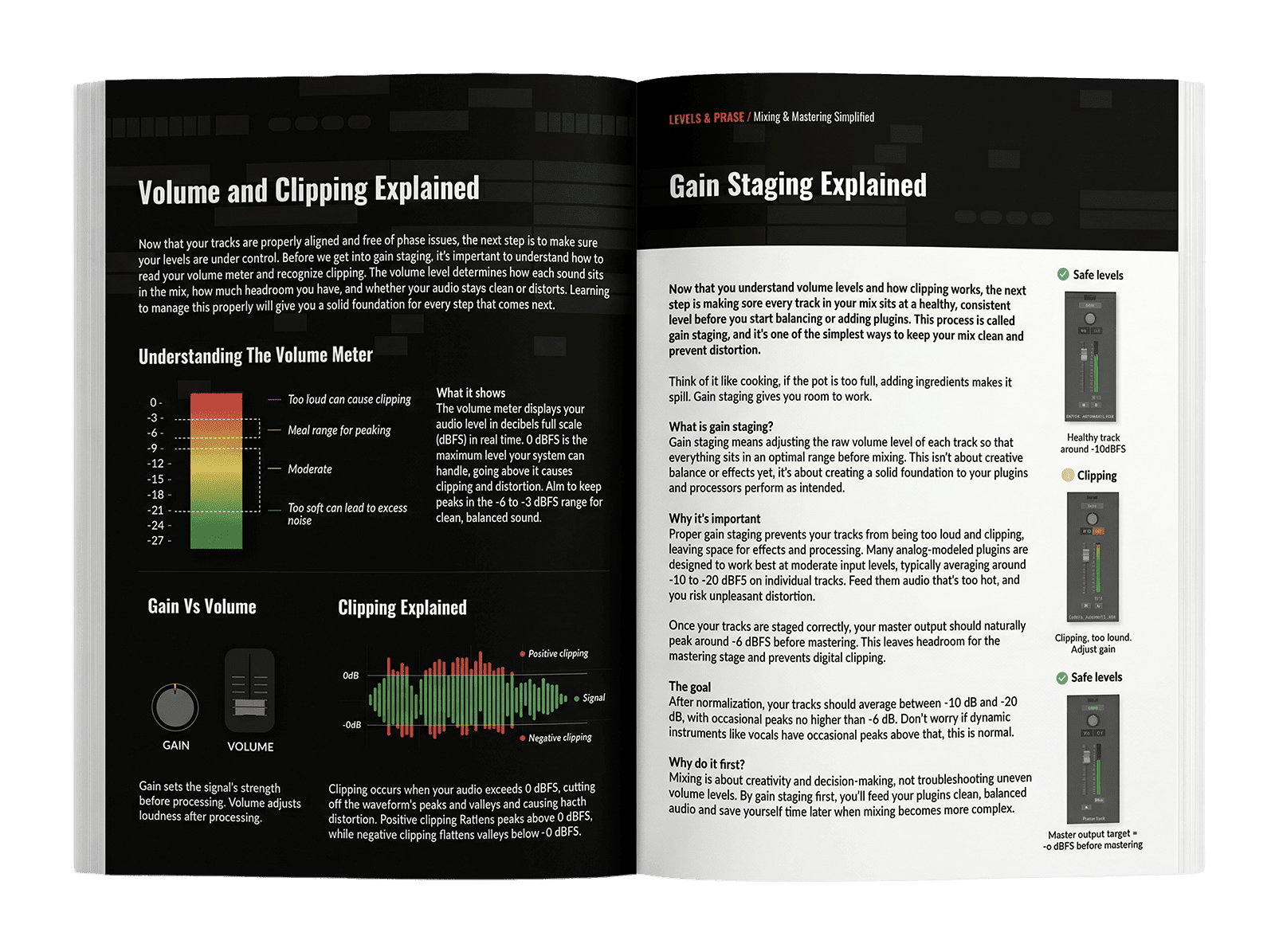 Mixing & Mastering Simplified — book spread